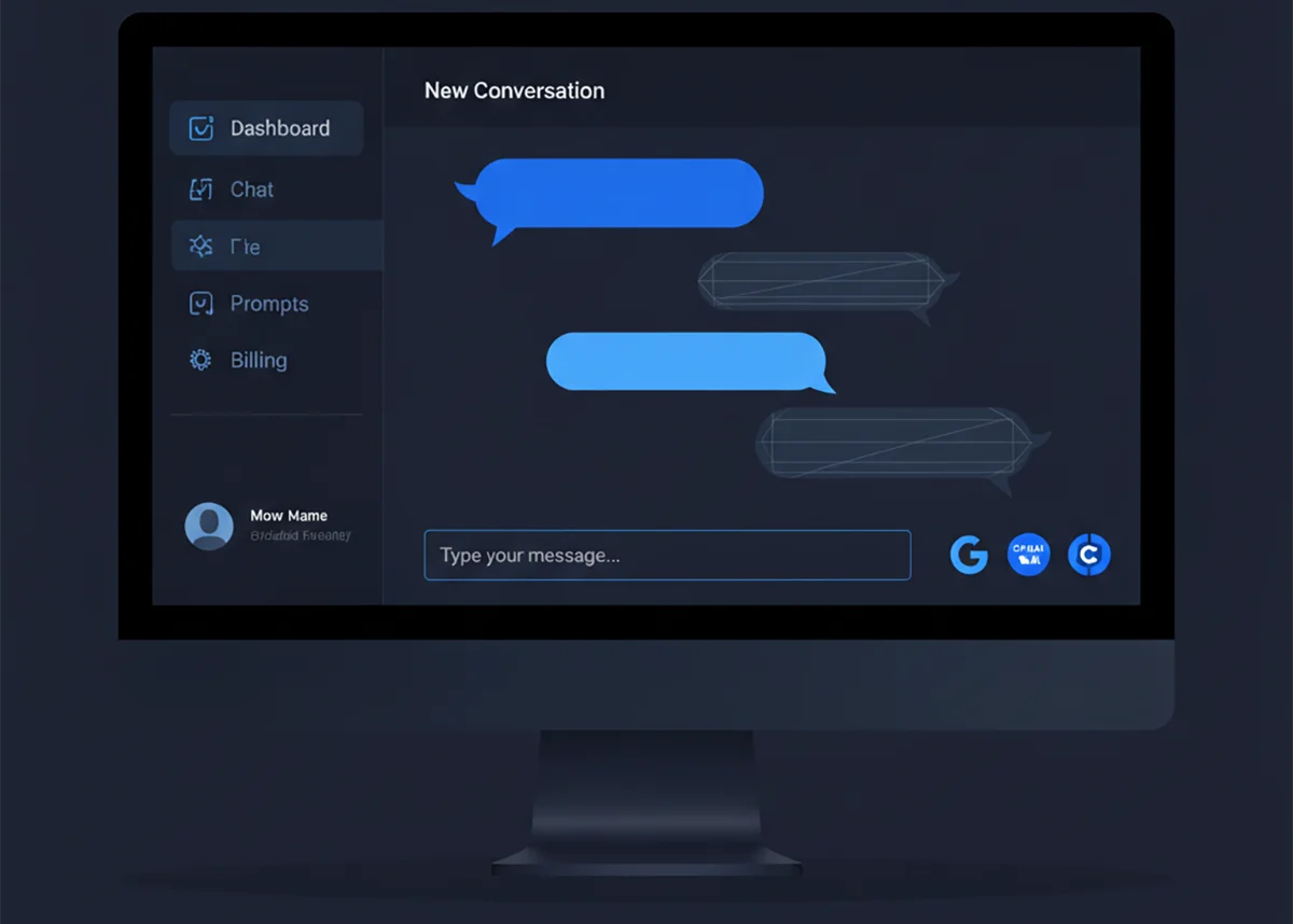 Duckkits AI Portal หน้าจอสนทนากับ AI สำหรับองค์กร
